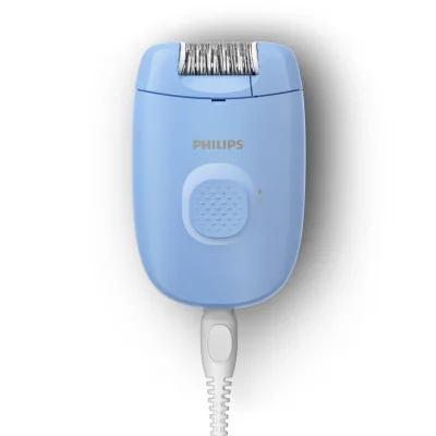 Epilator cu fir PHILIPS Seria 2000 BRE228/00, 1 Setare de Viteza, Cap de Epilare Lavabil, Albastru, L x A x I (mm) 110x40x145