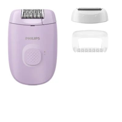 Epilator cu fir PHILIPS Seria 2000 BRE237/00, 1 viteza, 2 accesorii, Retea, Lila, L x A x I (mm) 110x40x145