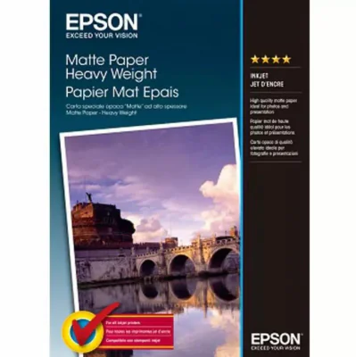 EPSON A4  MATTE PHOTO PAPER 50 SHEETS, 167gsm.