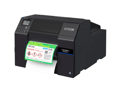 Epson ColorWorks D6500Pe, Thermal transfer, 1200 x 1200 DPI, 85 mm/sec, Colour, Wired, Black