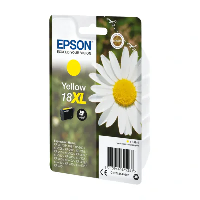 Epson Daisy 18XL Claria Home Single Yellow Ink, High (L) Yield, Yellow, Pigment-based ink, 6.6 ml, 1 pc(s), Single pack