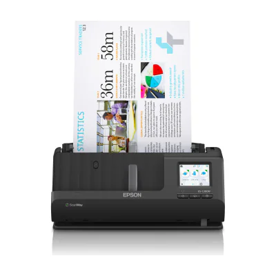 Epson ES-C380W, 215.9 x 5588 mm, 600 x 600 DPI, 30 bit, 24 bit, 8 bit, ADF + Sheet-fed scanner