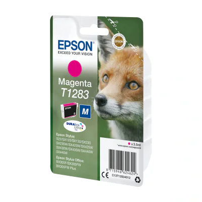 Epson Fox T1283 DURABrite Ultra Single Magenta Ink, Magenta, Pigment-based ink, 3.5 ml, 1 pc(s), 160 pages, Single pack