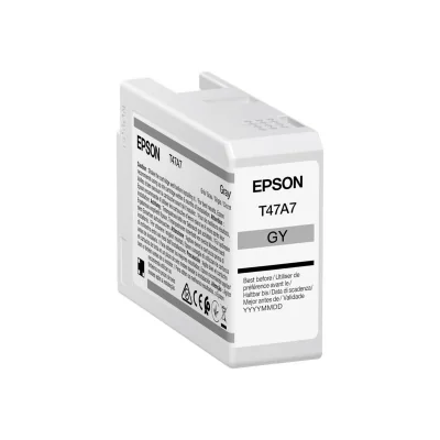 Epson Singlepack Gray T47A7 UltraChrome Pro 10 ink 50ml, Standard Yield, Grey, Pigment-based ink, 50 ml, 50 ml, 1 pc(s)
