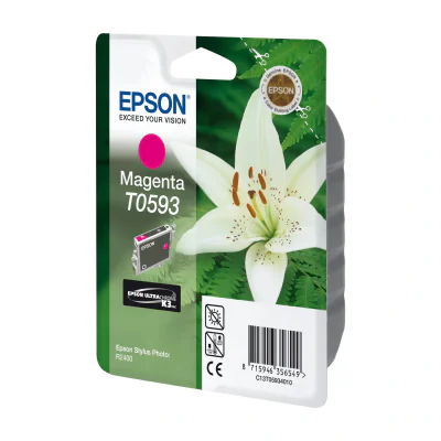 Epson Lily Singlepack Magenta T0593 Ultra Chrome K3, Magenta, Pigment-based ink, 13 ml, 1 pc(s), Single pack
