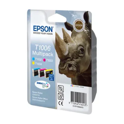 Epson Rhino Multipack 3-colours T1006 DURABrite Ultra Ink, Low Yield, Cyan, Magenta, Yellow, Pigment-based ink, 11.1 ml, 1 pc(s), Multi pack