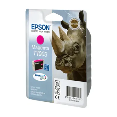 Epson Rhino Singlepack Magenta T1003 DURABrite Ultra Ink, Low Yield, Magenta, Pigment-based ink, 11.1 ml, 1 pc(s), Single pack