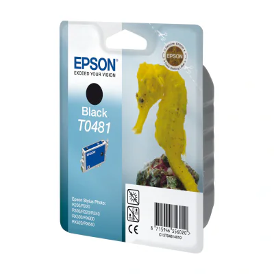 Epson Seahorse Singlepack Black T0481, Black, Pigment-based ink, 13 ml, 1 pc(s), Single pack