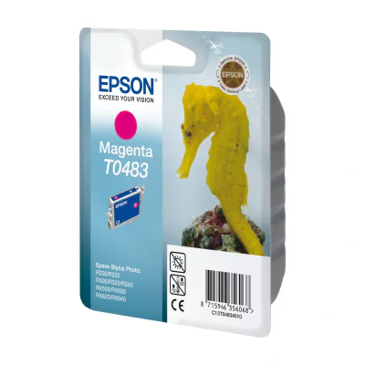 Epson Seahorse Singlepack Magenta T0483, Magenta, Pigment-based ink, 13 ml, 1 pc(s), Single pack