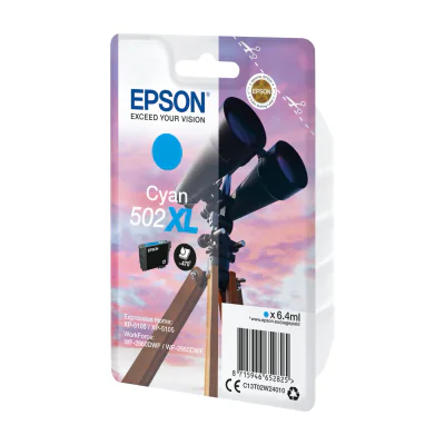 Epson Singlepack Cyan 502XL Ink, High (L) Yield, Cyan, 6.4 ml, 1 pc(s), 470 pages, Single pack