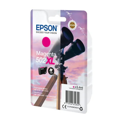 Epson Singlepack Magenta 502XL Ink, High (L) Yield, Magenta, Pigment-based ink, 6.4 ml, 1 pc(s), Single pack