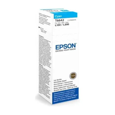 Epson T6642 Cyan ink bottle 70ml, Original, Cyan, Epson L100/L110/L200/L300/L355/L550, Indonesia, 1 pc(s), 62 mm