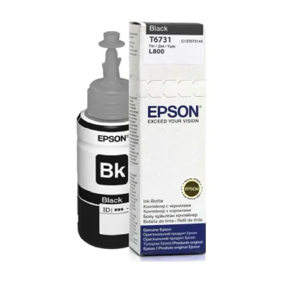 Epson T6731 Black ink bottle 70ml, Original, Black, Epson L800, Low Yield, 70 ml, Inkjet printing