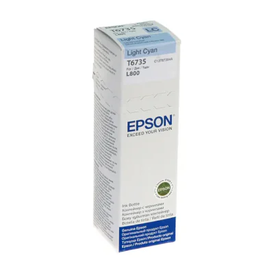 Epson T6735 Light Cyan ink bottle 70ml, Original, Cyan, Epson L800, Standard Yield, 70 ml, Inkjet printing