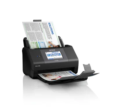 EPSON WORKFORCE ES-590W A4 SCANNER, Format A4, Scanner CIS, Sursa lumina LED, Rezolutie: 600 x 600 DPI, Senzor ultrasonic, Touchscreen 10.9cm, Viteza scanare: 45ppm, Capacitate : 100 coli, Volum zilnic:5000 pagini, Duplex single pass, Interfata: USB,
