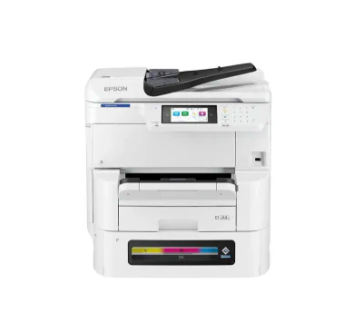 EPSON WorkForce Pro EM-C8100RDWF A3+ COLOR INKJET MFP, Functii: Imprimare, Scanare, Copiere, Fax, Tehnologie RIPS, Cap de imprimare PrecisionCore™, 800 Duze negru, 800 Duze per culoare, DURABrite™ Pro, Viteza printare: 35ppm mono, 35ppm color, Duplex