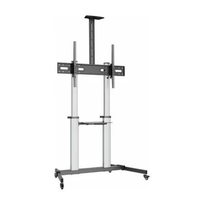 Equip 60"-100“ Eco Ultra-large Display TV Cart, 2.54 m (100"), 200 x 200 mm, 1000 x 600 mm, -10 - 5°, Aluminium, Plastic, Stainless steel, Black