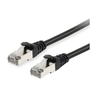 Equip Cat.6 S/FTP Patch Cable, 3.0m, Black, 3 m, Cat6, S/FTP (S-STP), RJ-45, RJ-45, Black