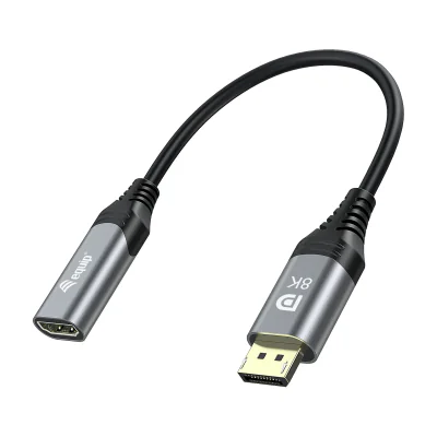 Equip DisplayPort 1.4 to HDMI Adapter, 8K/60Hz, 0.15 m, DisplayPort, HDMI, Male, Female, Straight