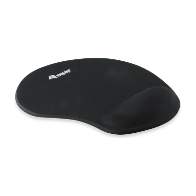 Equip Gel Mouse Pad, Black, Monochromatic, Fabric, Gel, Polyurethane, Wrist rest, Non-slip base