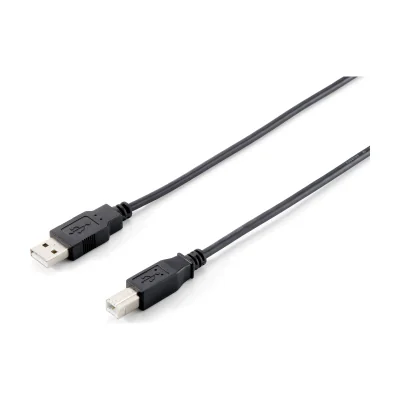 Equip USB 2.0 Type A to Type B Cable, 1.8m , Black, 1.8 m, USB A, USB B, USB 2.0, Male/Male, Black