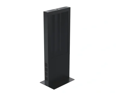 Ergonomic Solutions SpacePole Digital Signage 55” freestanding enclosure, Black, Metal, 40 kg, Floor, 139.7 cm (55"), 139.7 cm (55")