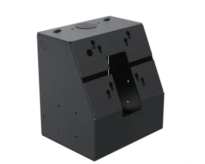 Ergonomic Solutions SpacePole Kiosk Kiosk top module, Center module, Black, Metal, 75 x 75 mm, 100 x 100 mm, GFS4470; GFS4500 Serie; H400; HSP-100; Magellan 1500i; Mc Print2-3; SRP-Q300; TCx 6145-1TN; TM...