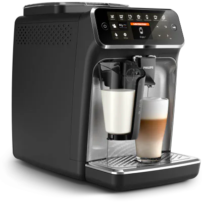 Espressor automat Philips LatteGo Seria 4300 EP4346/70, 1.8l, 1500W, 15 bar, negru-argintiu