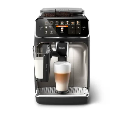 Espressor automat Philips LatteGo Seria 5400 EP5447/90, 1.8l, 1500W, 15 bar, negru/argintiu