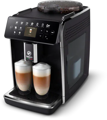 Espressor automat Philips Saeco GranAroma SM6480/00, 1500W, 15bar, 1.8l, Spumare automata, 14 bauturi, 3 presetari de gust, Argintiu/Negru