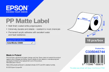Etichete termice EPSON C33S045744, Polypropylene (PP)