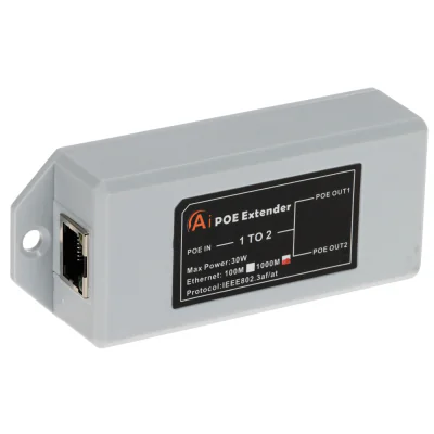 Extender Ethernet + PoE DELTA NETWORK SPT-POE/2G-POE, 1 intrare, 2 ieșiri RJ-45
