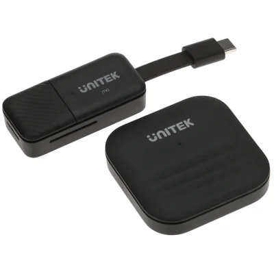 Extender HDMI fără fir UNITEK V1184A01, 2,4 GHz + 5 GHz, 1080p la 60 Hz, 50 m