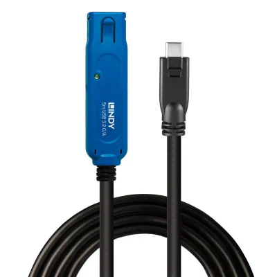Extensie cablu USB 3.2 5Gbps Lindy, latime de banda suportata 5 Gbps, negru