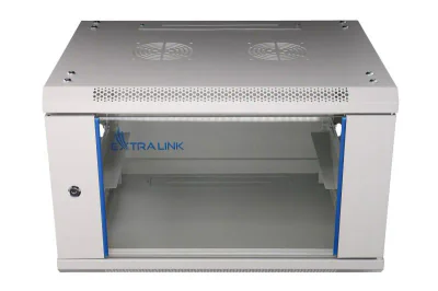 EXTRALINK 6U 600X600 WALL-MOUNTED RACKMOUNT CABINET GREY  600 x 600 x 266.7 mm