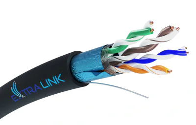 EXTRALINK EX.8710 cablu retea de exterior FTP Cat.5E full cupru 305M