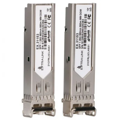 Extralink SFP 1.25G 2-pack  SFP Module  1.25Gbps LC/UPC 850nm 550m multi mode DOM