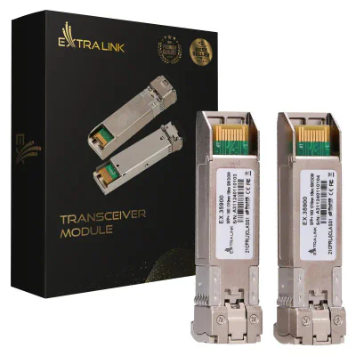 Extralink SFP+ 10G 2-pack  SFP+ Module  10Gbps LC/UPC 1310nm 10km single mode DOM