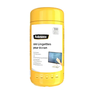 Fellowes 100 Screen Cleaning, Equipment cleansing wet cloths, LCD/TFT/Plasma, Multicolour, 82 mm, 82 mm, 170 mm