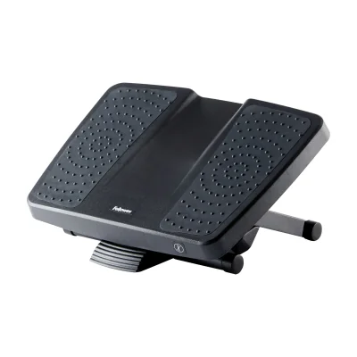 Fellowes Foot Rest Under Desk - Professional Series Ultimate Foot Support Ergonomic Foot Rest with 3 Height Adjustments & Massage Surface - Foot Rest Stool for Office & Home - Black, Black, Plastic, 45.5 cm, 33.8 cm, 388 mm, 338 mm