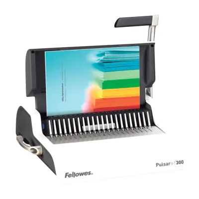 Fellowes Pulsar+ 300, Manual, 300 sheets, Plastic comb binding, Grey, White