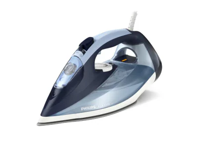 Fier de calcat Philips Azur DST7020/20, 2800W, debit de abur continuu de 50g/min si jet de abur de 250 g, talpa SteamGlide Plus, rezervor de 300ml si sistem de curatare automata cu rezervor integrat pentru calcar, albastru