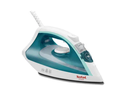 Fier de calcat Tefal Virtuo FV1710, 1800W, rezervor apa 0.2L, jet de abur 80g/min, abur variabil 20g/min, functie anticalcar, Alb