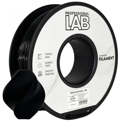 Filament 3D Proffesional Lab, Diamentru 1.75mm, Greutate: 1KG, Culoare: nEGRU, Material: PETG, Temperatura: 220-240c.