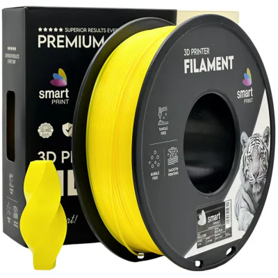 Filament 3D Smart Print, Diamentru 1.75mm, Greutate: 1KG, Culoare: GALBEN, Material: PLA, Temperatura duza: 180-240c.