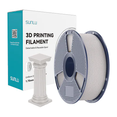 Filament de marmură Sunlu PLA de mare viteză (gri deschis)