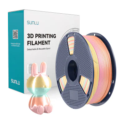 Filament de mătase Sunlu PLA+ (Rainbow) 05