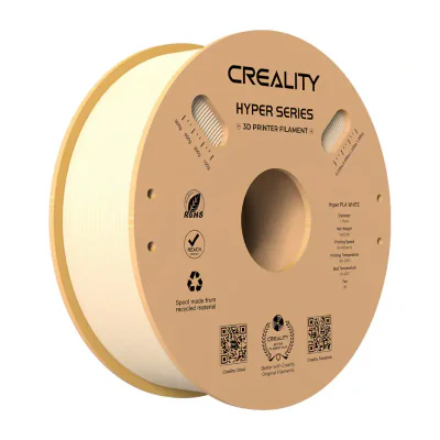 CREALITY HYPER PLA 3D Printer Filament, Skin, Temperatura printare: 200-220 grade celsius, Diametru filament: 1.75mm, Tensile strength: 52.99MPa, Bending strenght:92.38Mpa Dimensiuni rola filament: Diametru 200mm, inaltime 70mm, gaura centrala 56mm, 