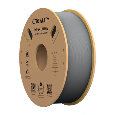 CREALITY HYPER PLA 3D Printer Filament, Grey, Temperatura printare: 200-220 grade celsius, Diametru filament: 1.75mm, Tensile strength: 52.99MPa, Bending strenght:92.38Mpa Dimensiuni rola filament: Diametru 200mm, inaltime 70mm, gaura centrala 56mm, 