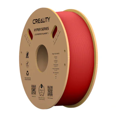 CREALITY HYPER PLA 3D Printer Filament, Red, Temperatura printare: 200-220 grade celsius, Diametru filament: 1.75mm, Tensile strength: 52.99MPa, Bending strenght:92.38Mpa Dimensiuni rola filament: Diametru 200mm, inaltime 70mm, gaura centrala 56mm, v